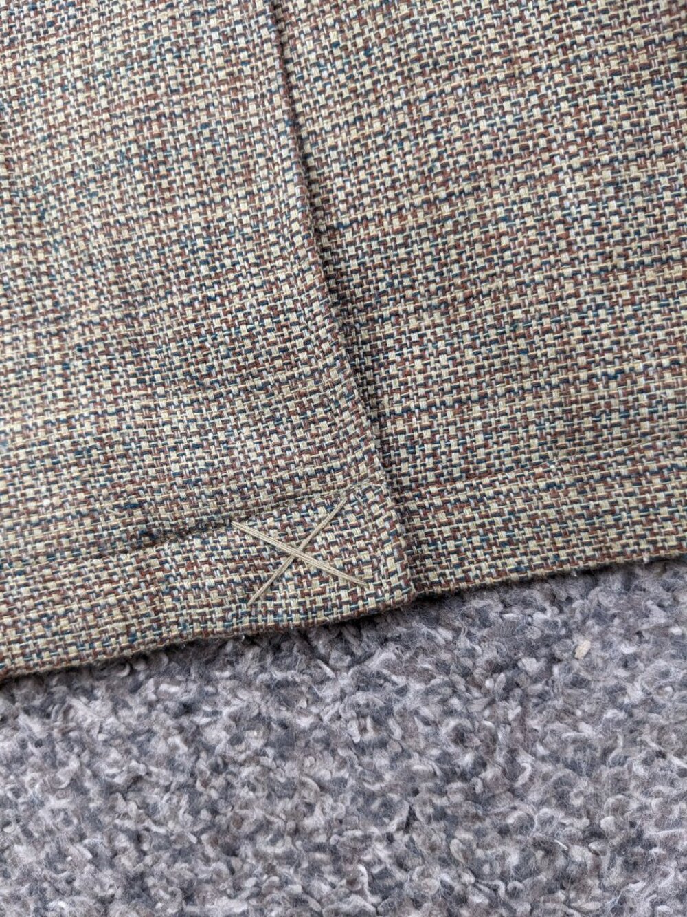NWT The Territory Ahead 42R Sport Coat Blazer 100% Silk Basketweave Tan Blue - Picture 9 of 13